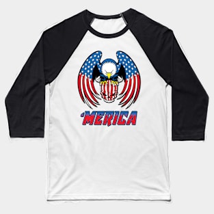 Patriotic American Eagle Baseball T-Shirt